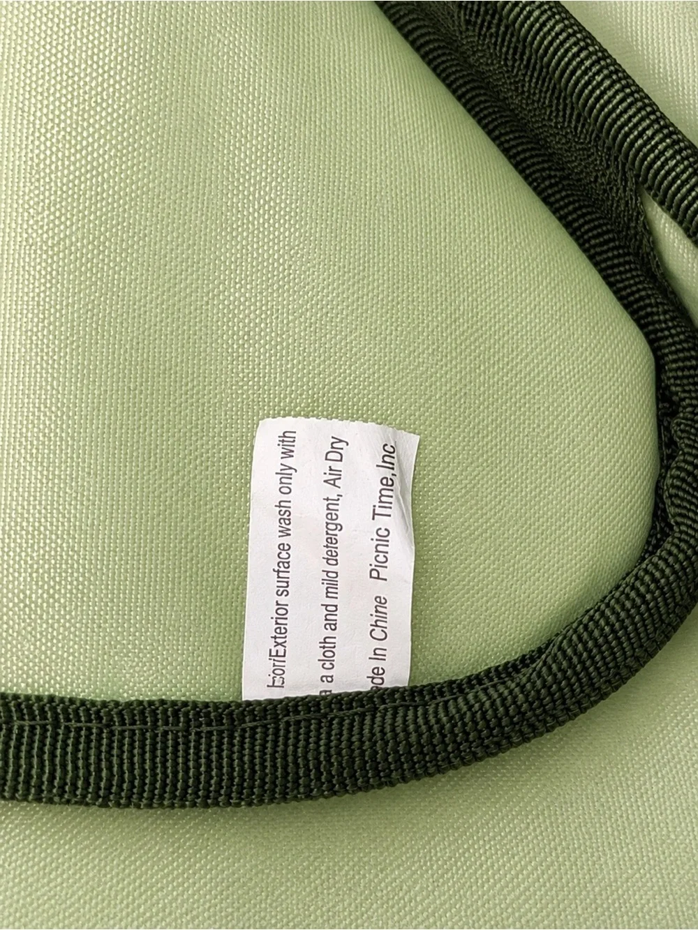 Picnic Time Olive Green Striped Cooler Bag